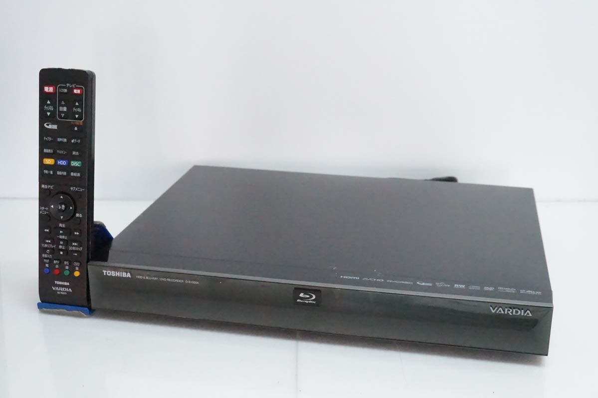 1TB東芝 ブルーレイレコーダ ー Wチューナー VARDIA D-B1005K 中古 TOSHIBA東芝 ブルーレイレコーダー Wチューナー VARDIA D-B1005K