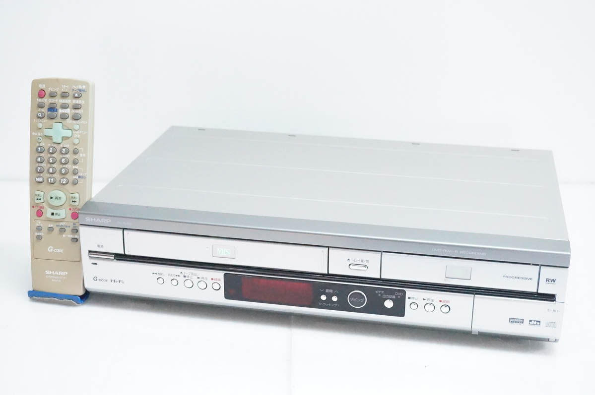 中古 SHARPシャープ ビデオ一体型DVDレコーダー DVDレコーダー一体型