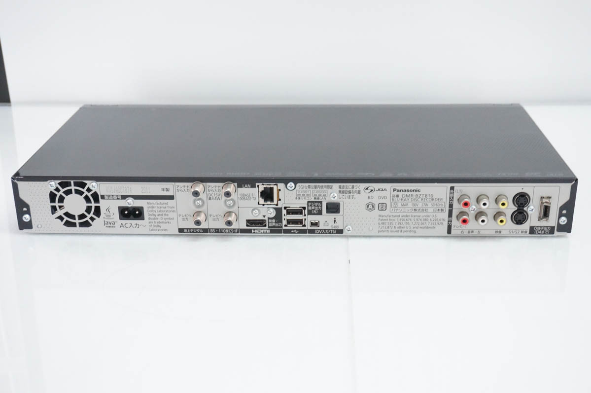 中古 Panasonicパナソニック ブルーレイディスクレコーダー DMR-BZT810-K HDD1TB 3Dディスク対応 トリプルチューナーの画像