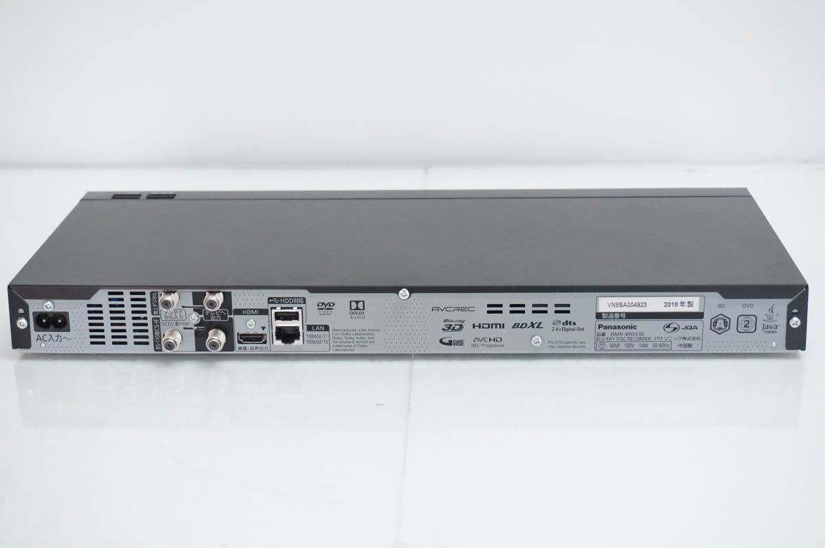 中古 Panasonicパナソニック ブルーレイディスクレコーダー DIGA DMR-BRS530 HDD500GBの画像