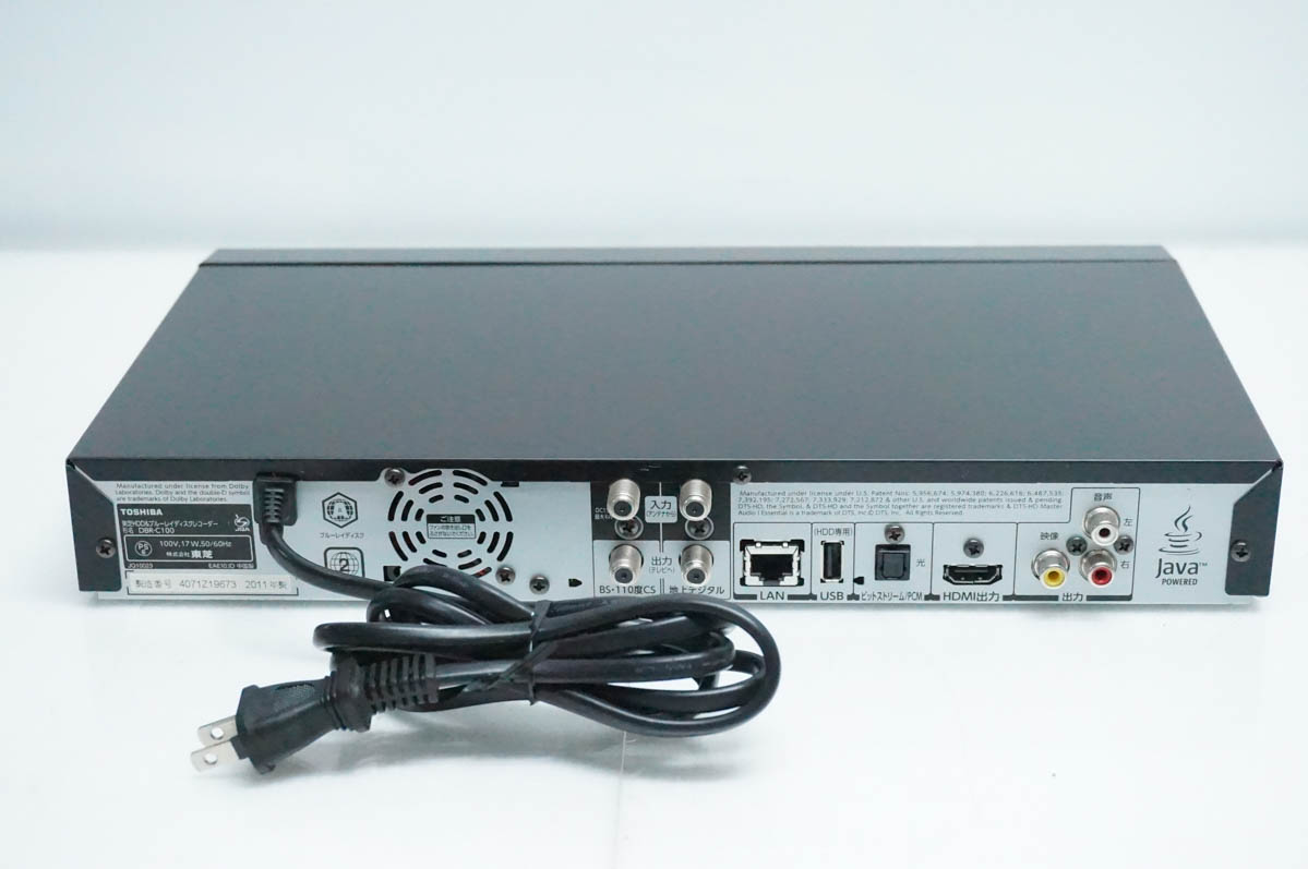 【未使用品】TOSHIBA REGZA ブルーレイレコーダDBR-C100 中古 東芝TOSHIBA ブルーレイレコーダー レグザブルーレイ DBR-C100