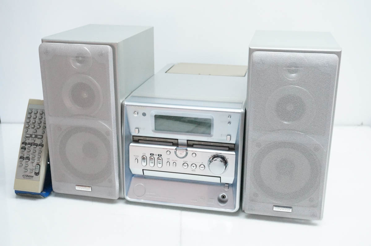 中古 JVC Victorビクター マイクロコンポーネントMDシステム CD／W-MD