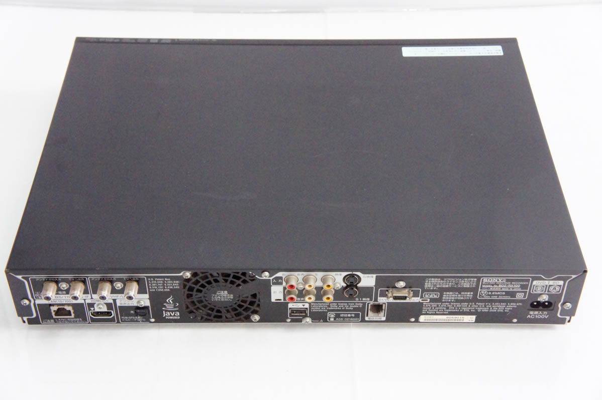 SONY BDZ-RX100 HDD1TB 〈W録画〉 中古 SONYソニー ブルーレイディスク/DVDレコーダー Wチューナー