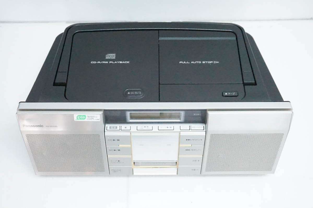 Panasonic RX-MDX85 CD・MD・カセット・FM/AMラジオ 中古 Panasonicパナソニック パーソナルMDシステム CD／MD／カセット