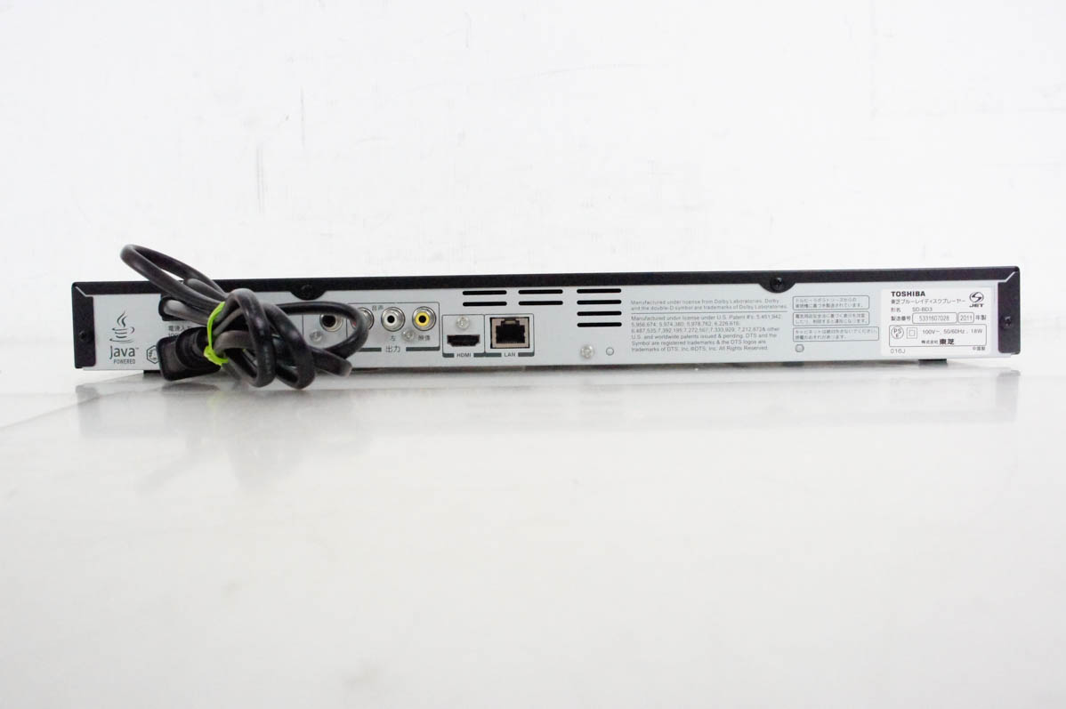 【動作確認済】TOSHIBA REGZA SD-BD3 ブルーレイプレーヤー SD-BD3/スペック｜レグザブルーレイ/レグザタイムシフトマシン