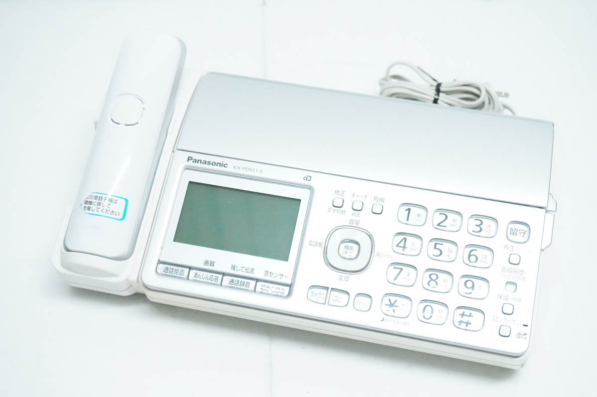 中古 Panasonicパナソニック 普通紙ファックス おたっくす KX-PD551-S