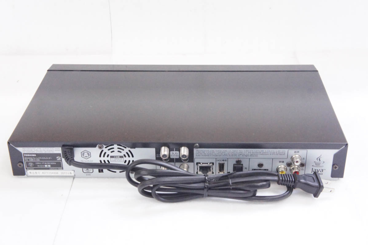 中古 東芝TOSHIBA ブルーレイレコーダー レグザブルーレイ DBR-C100