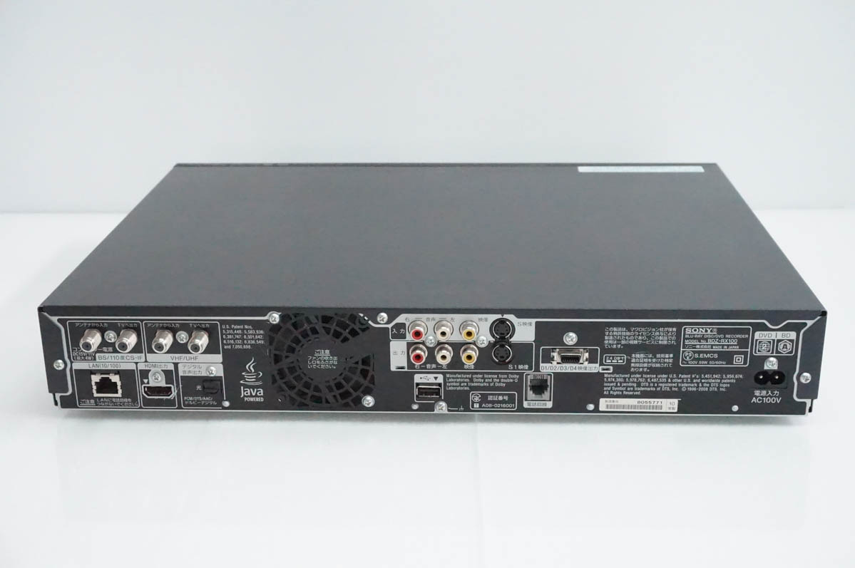 中古 SONYソニー ブルーレイディスク/DVDレコーダー Wチューナー 中古 SONYソニー ブルーレイディスク/DVDレコーダー Wチューナー