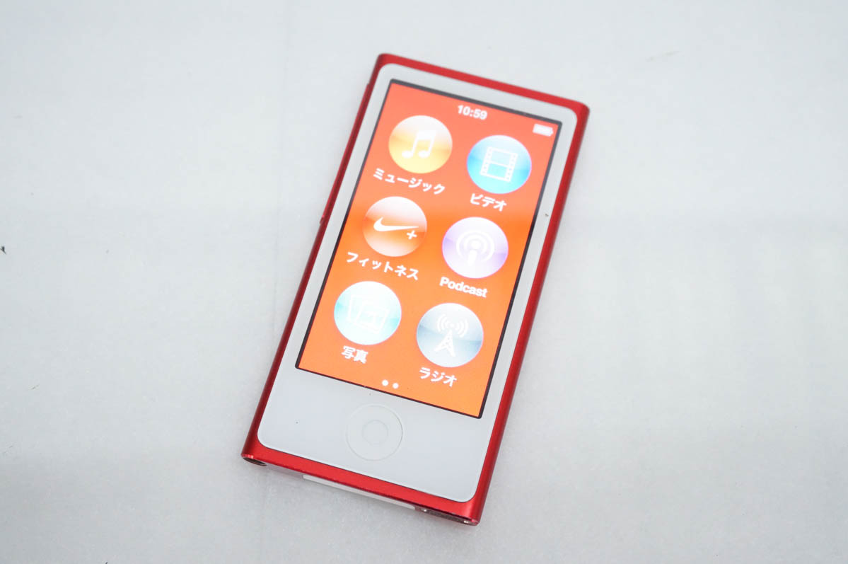 中古 Appleアップル 第7世代 iPod nano 16GB MD744J (PRODUCT) RED レッド
