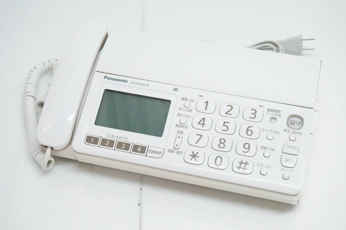 中古 Panasonicパナソニック 普通紙ファックス おたっくす KX-PD303 親 