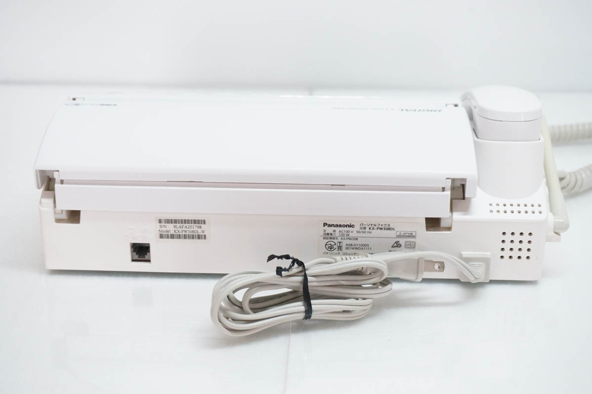 訳アリ品 Panasonic デジタルコードレス普通紙ファクス KX-PW308DL おたっくす ホワイト 【子機ジャンク】 パナソニック 電話機 FAX 札幌市東区 新道東店 中古 Panasonicパナソニック おたっくす 普通紙FAX KX-PW308 親機のみ