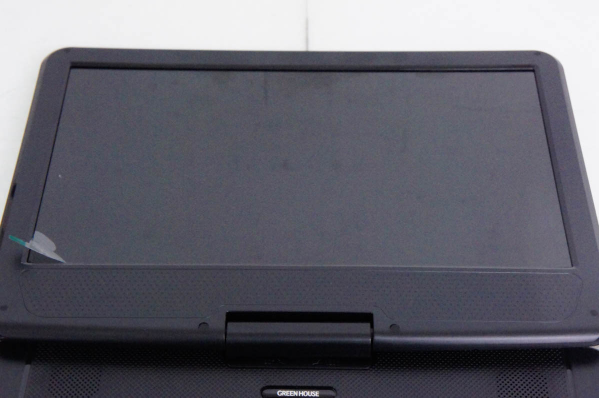 中古 GREENHOUSE ポータブルDVDプレーヤー 14 インチ GH-14NTV1PDV