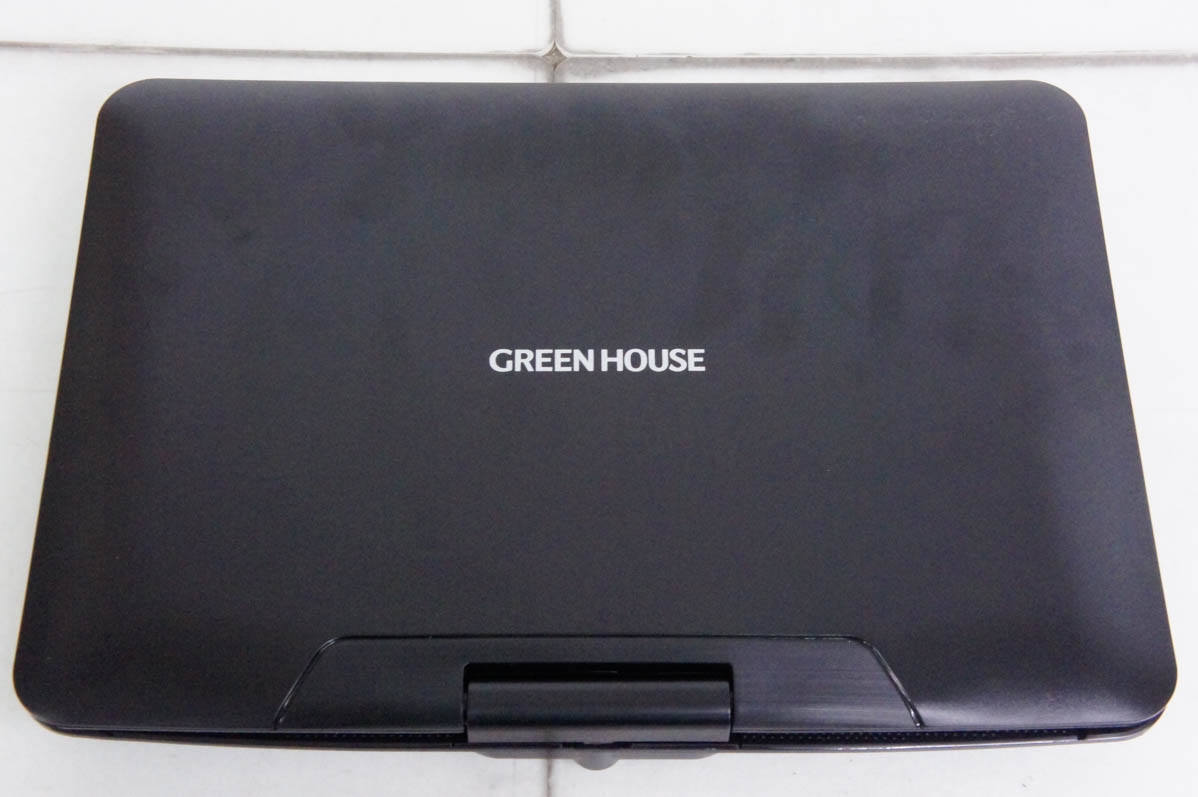 【ほぼ未使用】14インチ ポータブルDVDプレーヤー　グリーンハウス 中古 GREENHOUSE ポータブルDVDプレーヤー 14 インチ GH-14NTV1PDV