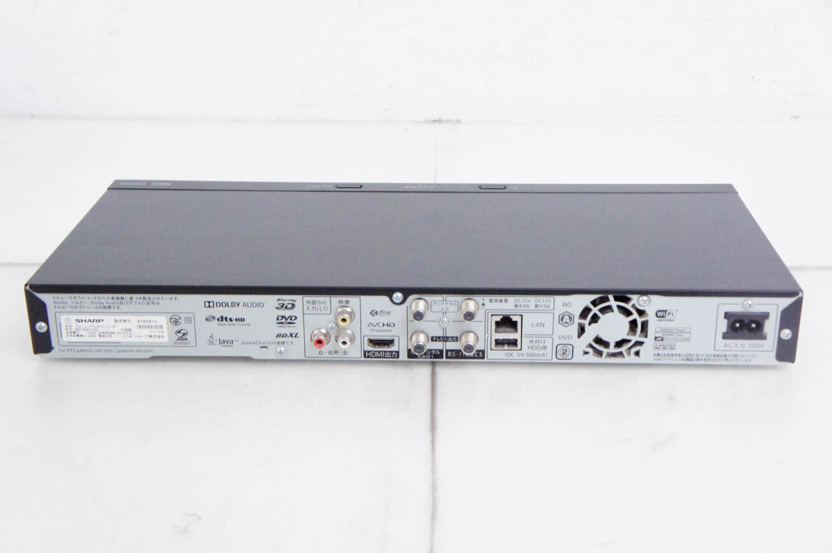 中古 SHARPシャープ AQUOSアクオスブルーレイ ブルーレイディスク