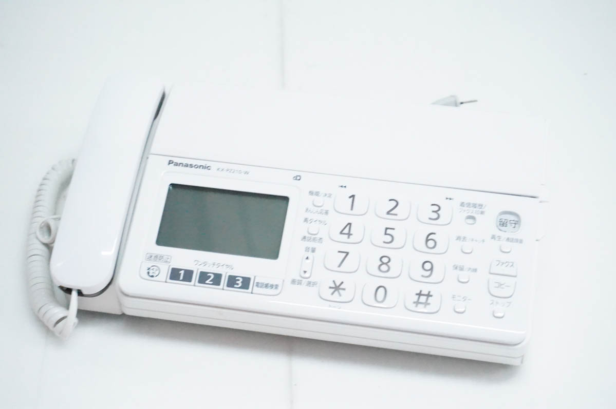 展示品 Panasonic 電話機 親機KX-PZ210-W FAX 中古 Panasonicパナソニック 普通紙ファックス おたっくす KX-PZ210 親
