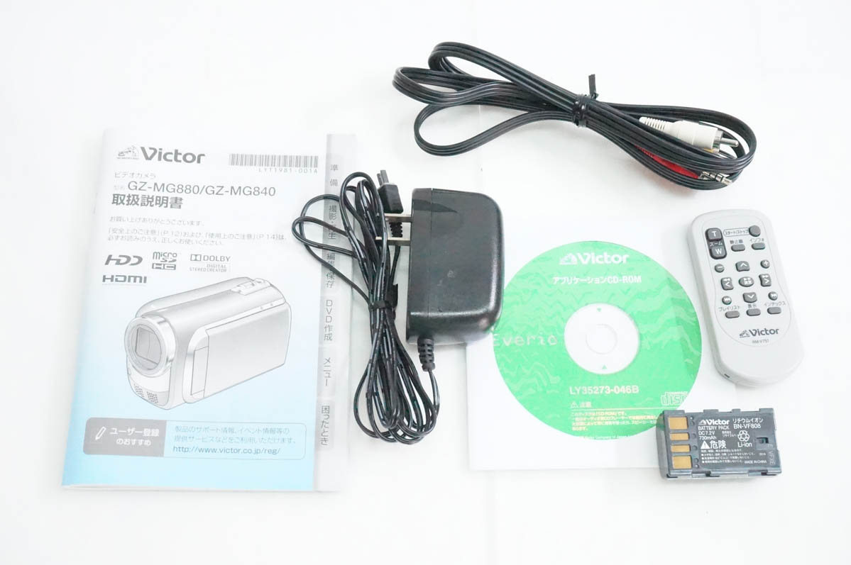 中古 JVC Victorビクター エブリオEverio ビデオカメラ GZ-MG840 60GB