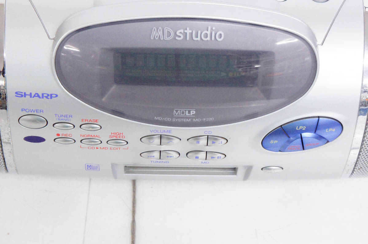 中古 SHARPシャープ MD/CDシステム CD／MD／ラジオ MDLP対応 MD-F220