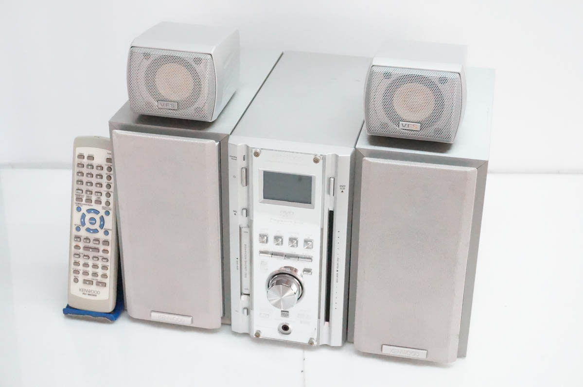 中古 KENWOODケンウッド コンパクトHi-Fiシステム DVD／CD／MD／ラジオ