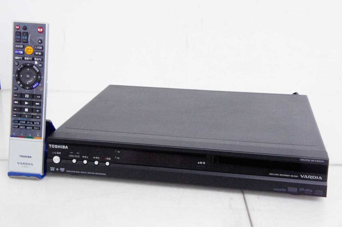 中古 東芝 DVDレコーダー HDD300GB内蔵 DVD-RAM/-R/-RW/-R DL 地上/BS