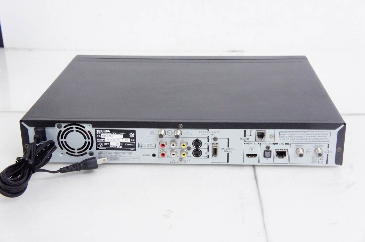 中古 東芝 DVDレコーダー HDD300GB内蔵 DVD-RAM/-R/-RW/-R DL 地上/BS