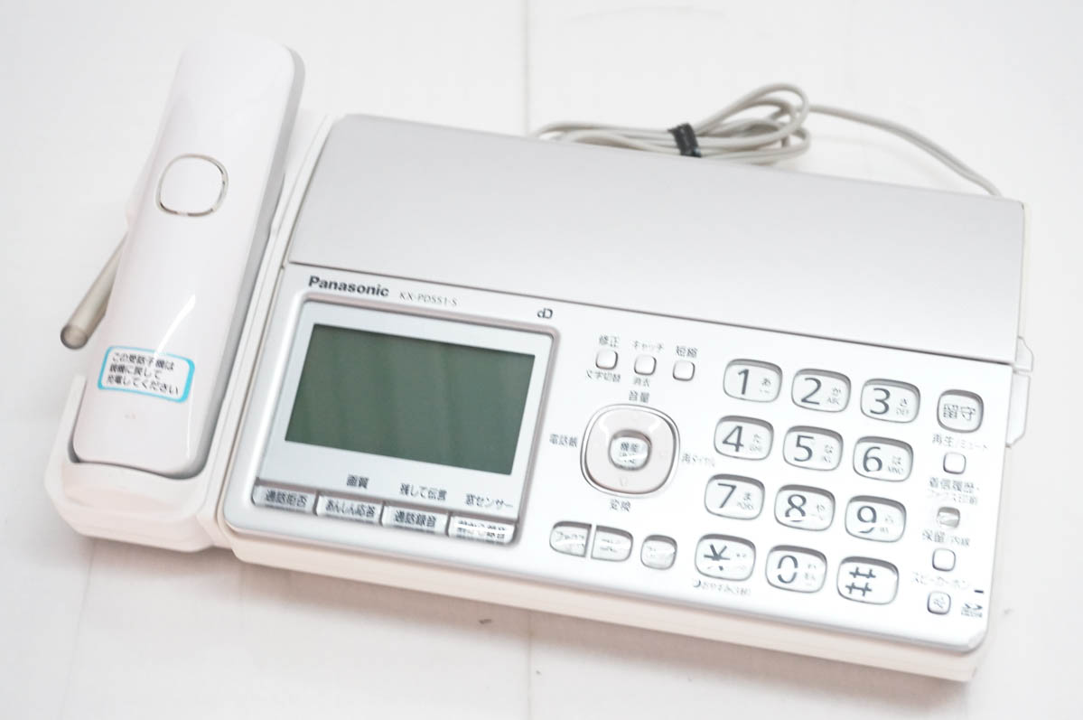 中古 Panasonicパナソニック 普通紙ファックス おたっくす KX-PD551-S