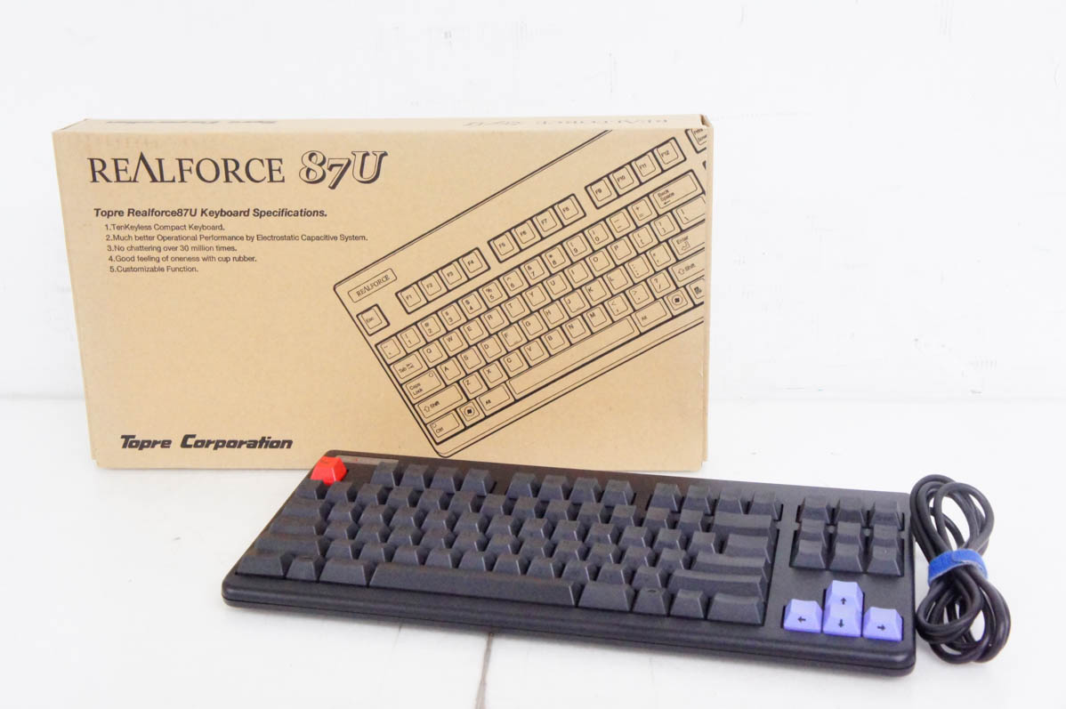 中古 Topre東プレ RealForce リアルフォース 87UB 英語87配列 USB