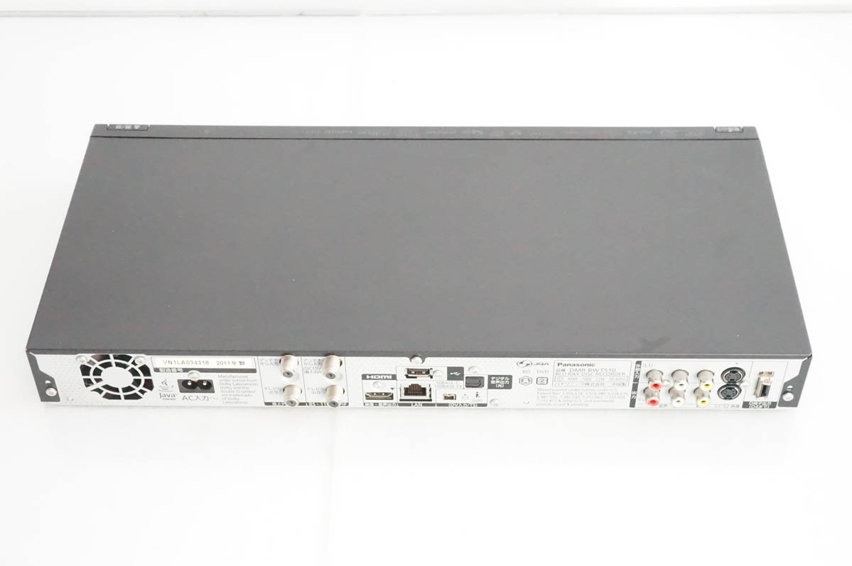 中古 Panasonicパナソニック HDD搭載ハイビジョンブルーレイディスクレコーダー 3D対応 HDD500GB DMR-BWT510-Kの画像