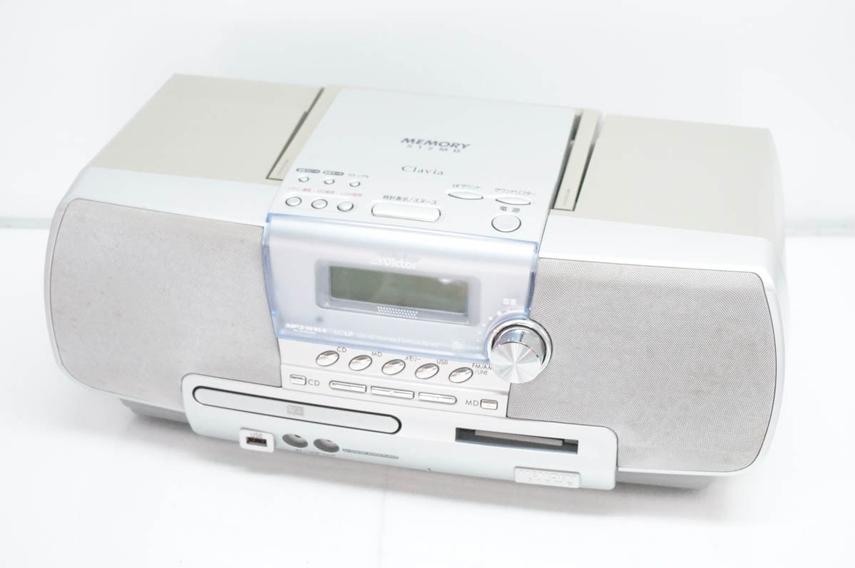 中古 JVC Victorビクター CDMDメモリーポータブルシステム Clavia