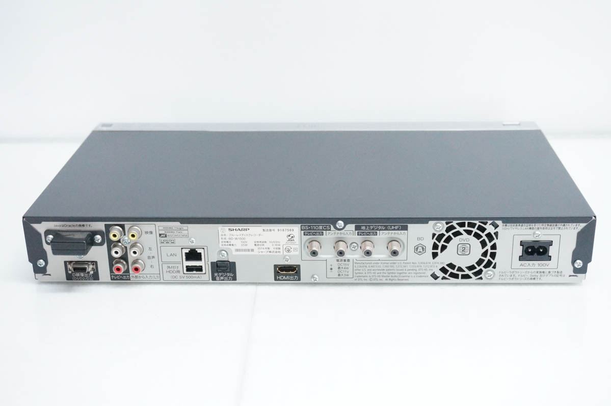 【値下げしました】SHARP　BD-W1500　シャープ アクオス 中古 SHARPシャープ ブルーレイディスクレコーダー AQUOSアクオス