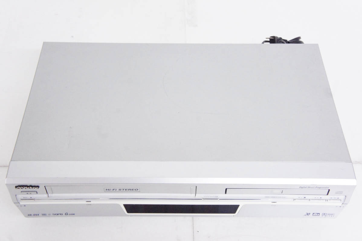 中古 JVC Victorビクター DVDプレーヤー一体型VHSハイファイビデオ HR