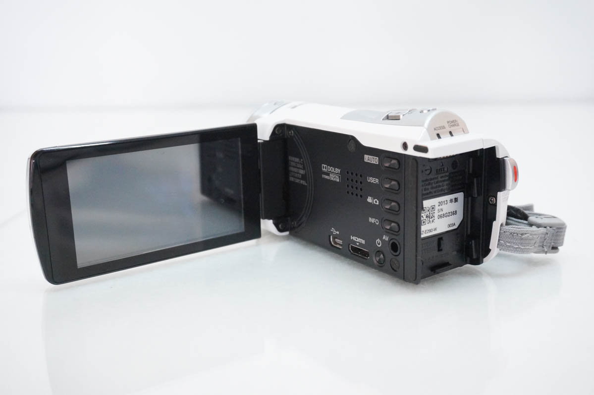 【ほぼ未使用】JVC Everio GZ-E290W ホワイト ビデオカメラ 中古 JVC Victorビクター エブリオEverio フルハイビジョンSDムービー