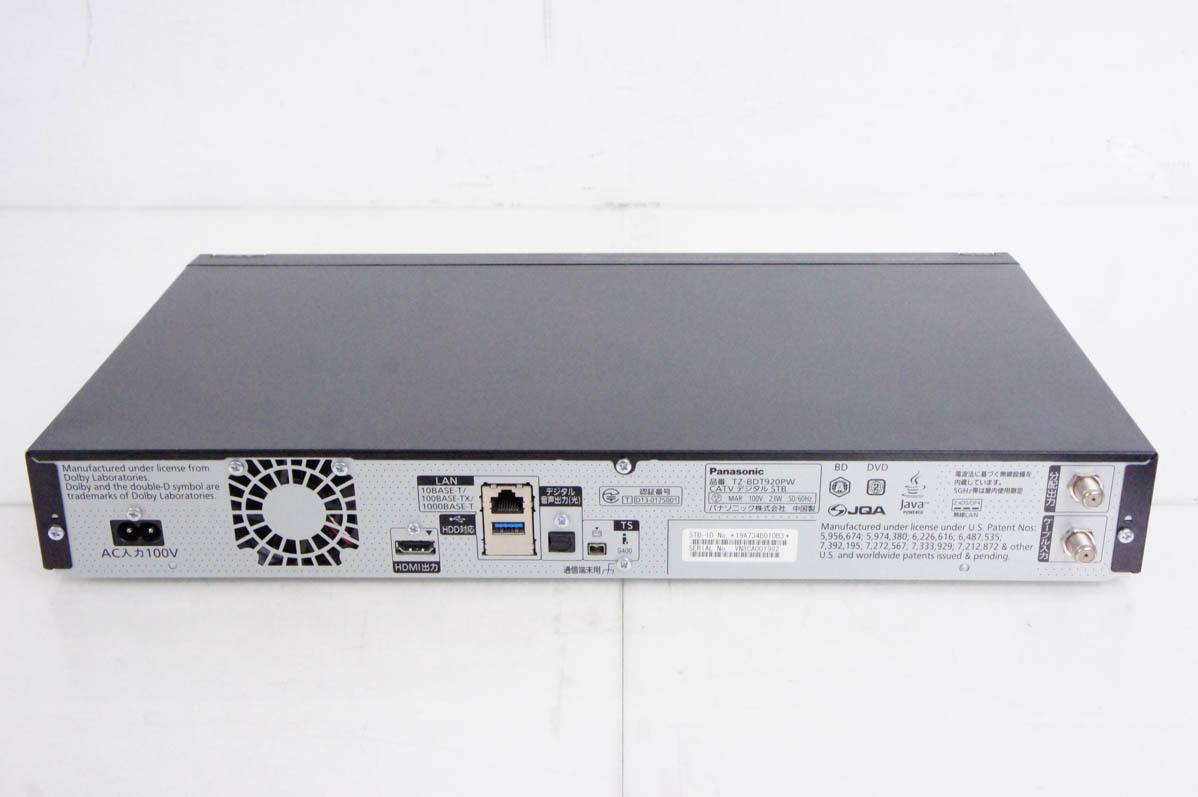 中古 Panasonicパナソニック ブルーレイディスク対応 CATV