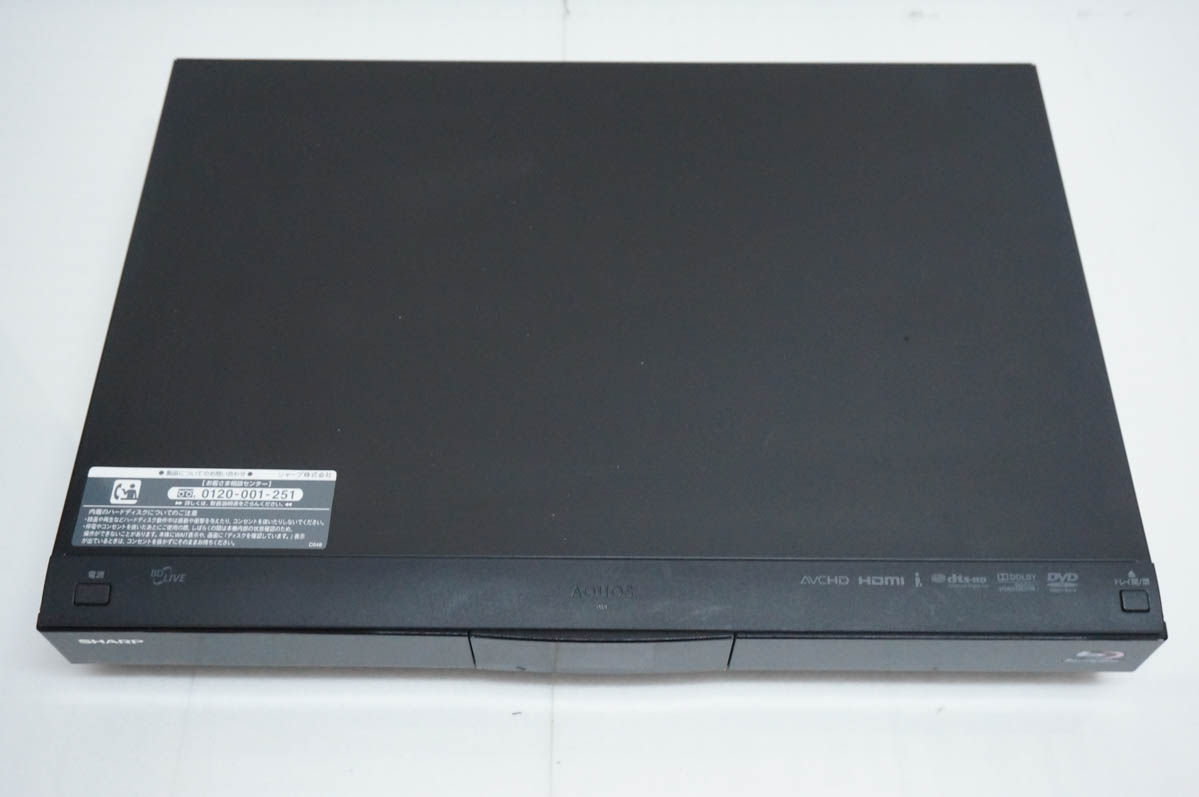 中古 SHARPシャープ ブルーレイディスクレコーダー AQUOSアクオスブルーレイ HDD320GB BD-HDS53の画像