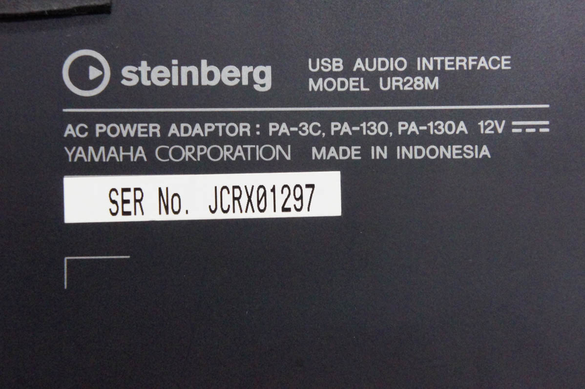 中古 Steinbergスタインバーグ USBオーディオインターフェイス UR28M