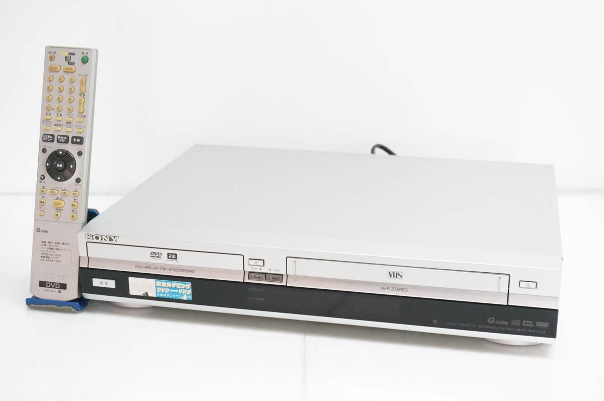 SONY　スゴ録VHSビデオ一体型DVDレコーダー　RDR-VX35　リモコン付 中古 SONYソニー VHSビデオ一体型DVDレコーダー スゴ録 ダビング RDR