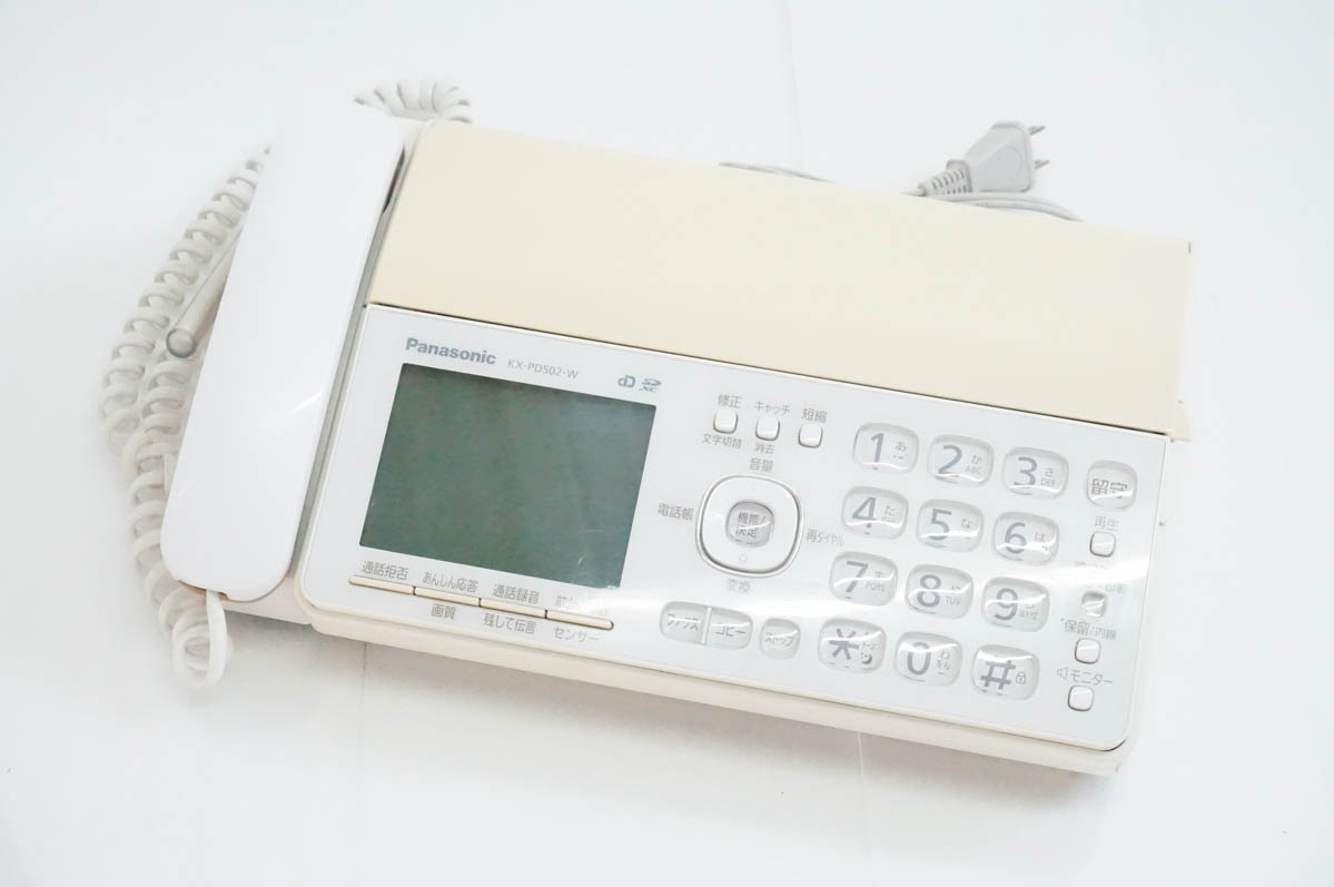 中古 Panasonicパナソニック 普通紙ファックス おたっくす KX-PD502-W