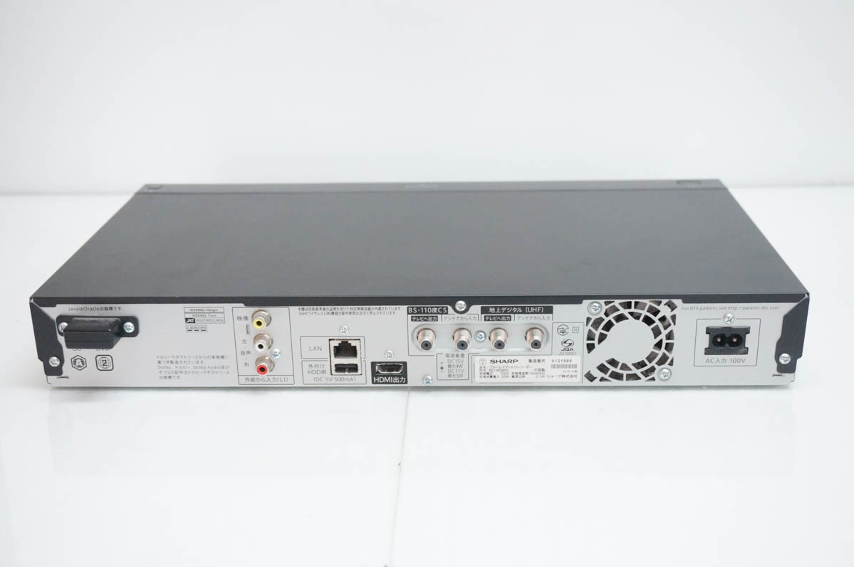 中古 SHARPシャープ ブルーレイディスクレコーダー AQUOSアクオスブルーレイ ドラ丸 BD-W2800 HDD2TB 無線LAN内蔵の画像