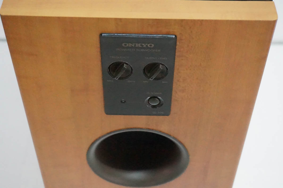 中古 ONKYOオンキヨー アンプ内蔵サブウーファー SL-105 : エスネット
