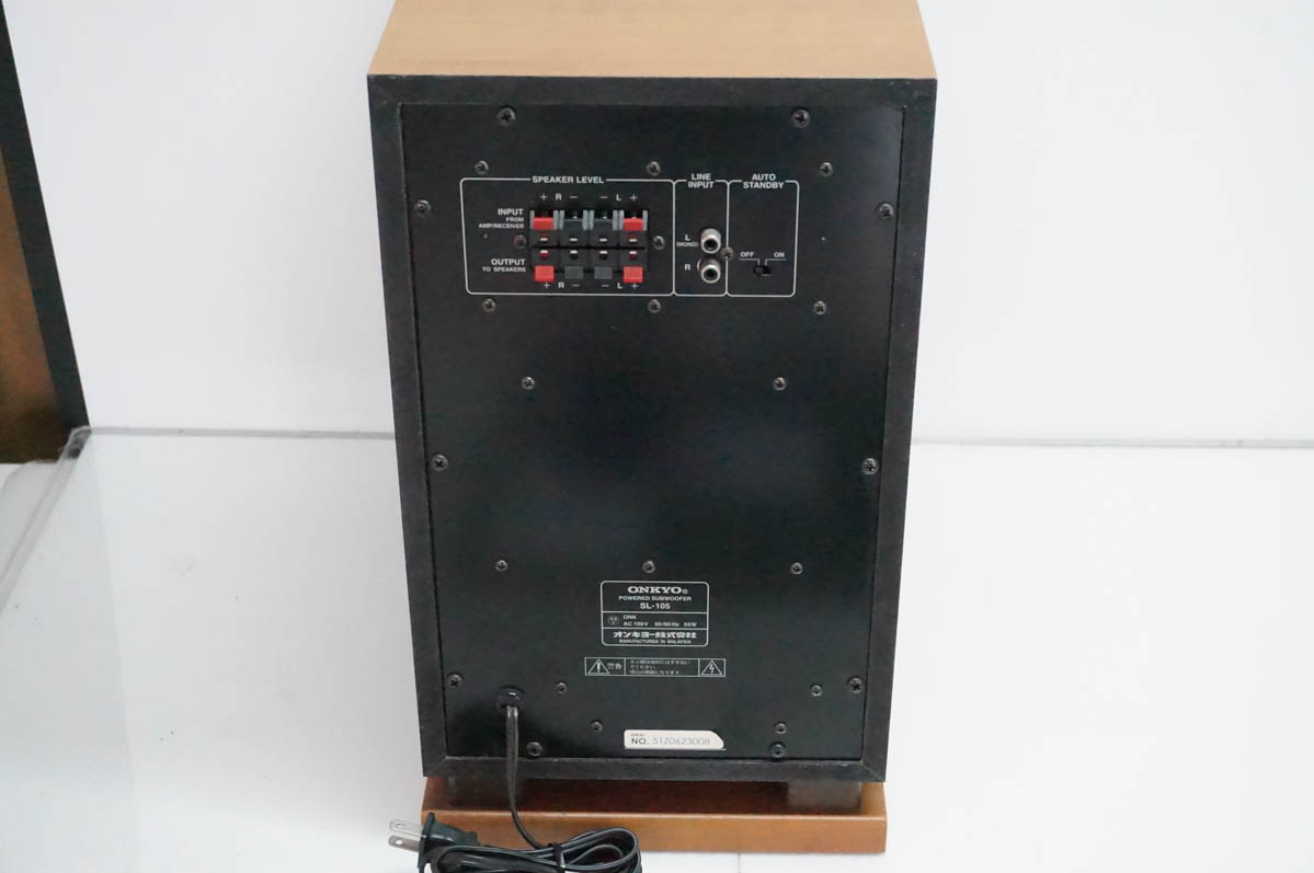 ONKYO オンキョー　SL-105　サブウーファー　中古 中古 ONKYOオンキヨー アンプ内蔵サブウーファー SL-105 : エスネット