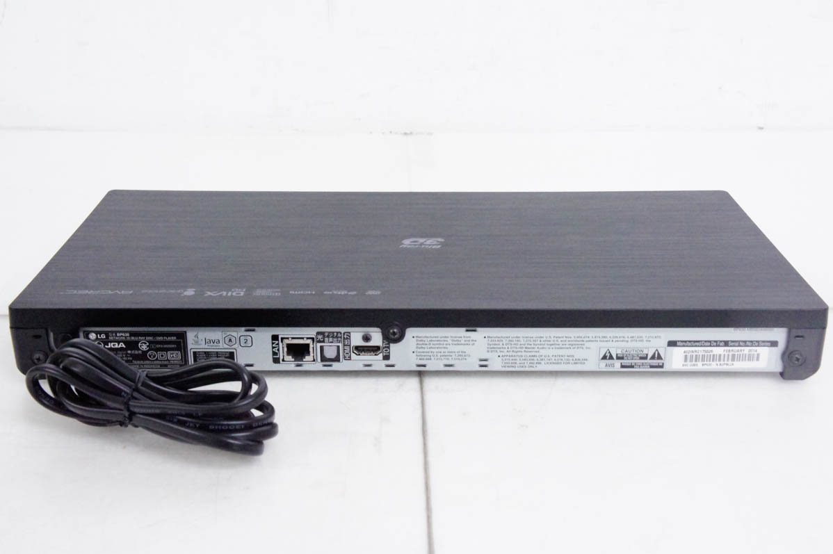 【動作確認済み】LG BP630 ブルーレイプレイヤー ブラック 動作確認済み】LG BP630 ブルーレイプレイヤー ブラック 目だち