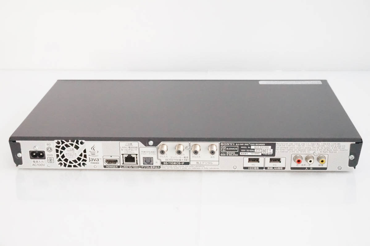 中古 SONYソニー ブルーレイレコーダー BDZ-EW500 HDD500GB ブルーレイ