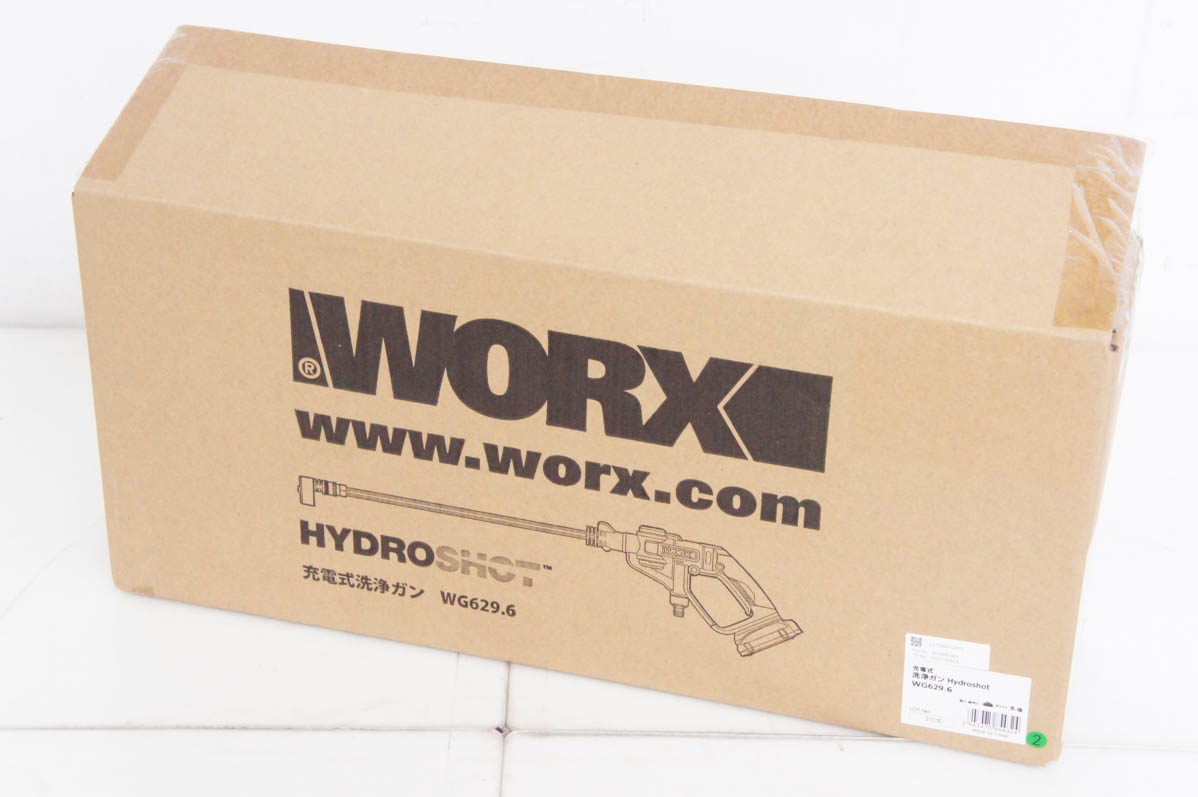 未使用 WORXワークス 充電式ハンディウォッシャー Hydroshot WG629.6 高圧洗浄機｜snet-shop