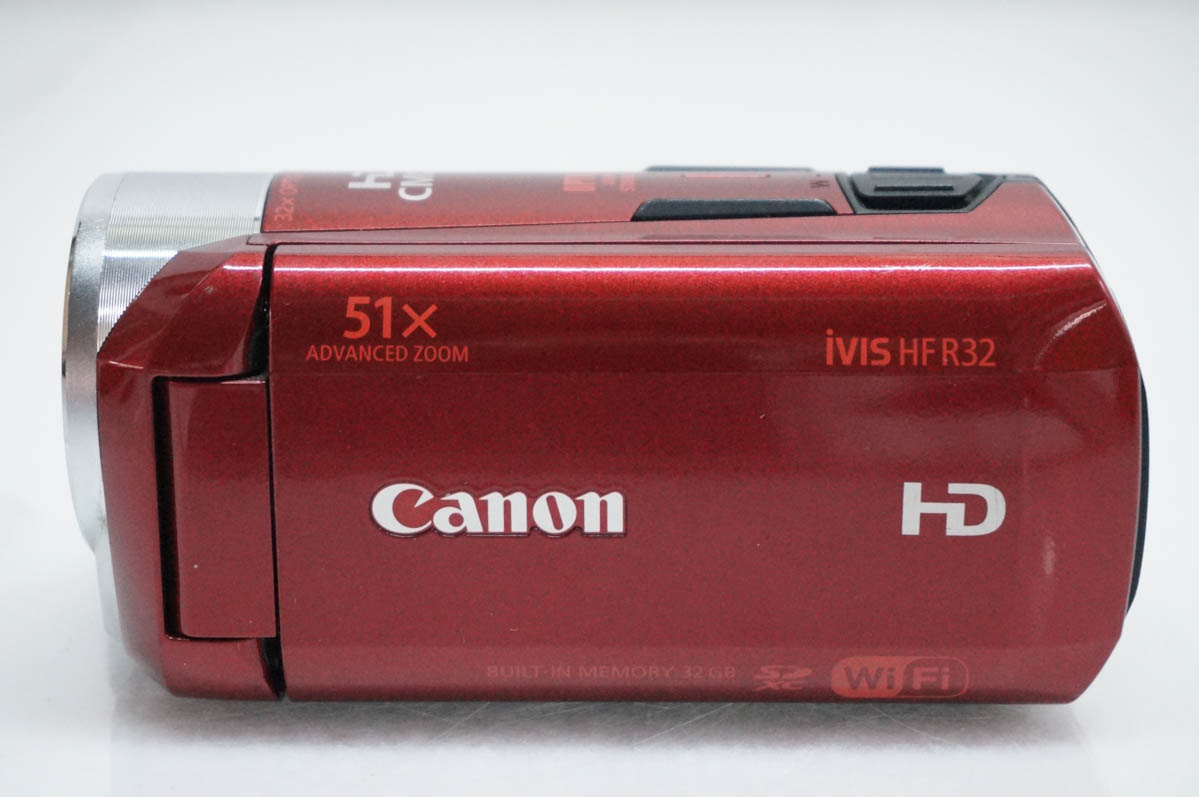 中古 Canonキャノン ハイビジョンデジタルビデオカメラ iVIS HF R32