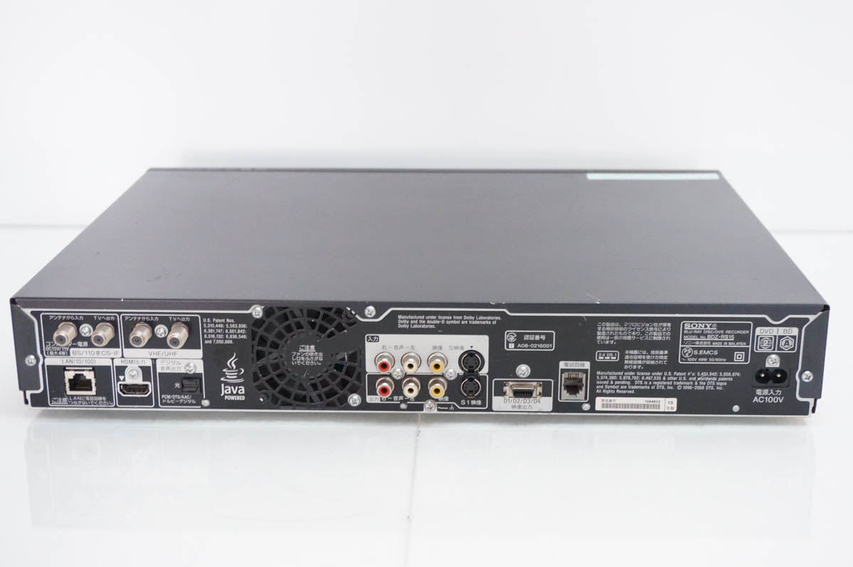 中古 SONYソニー ブルーレイディスク/DVDレコーダー HDD320GB BDZ-RS15