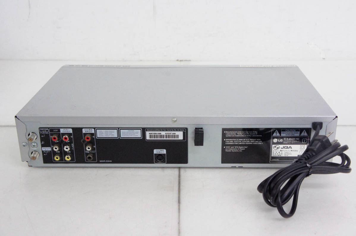 LG　DVCR-60　シルバー　中古動作品　一体型DVD/ビデオデッキ Yahoo!オークション -「lg」(ビデオデッキ) (映像機器)の落札