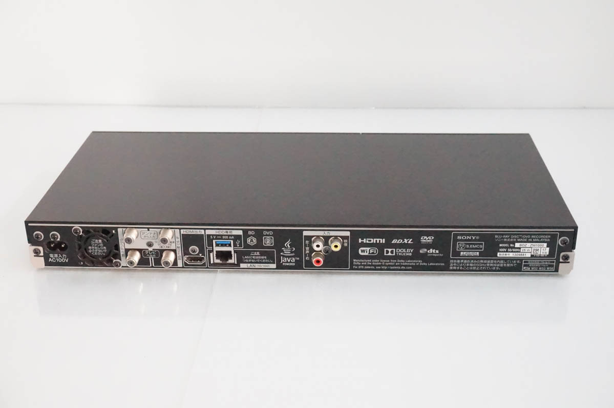 中古 SONYソニー ブルーレイディスクレコーダー BDZ-ZW1000 HDD1TB