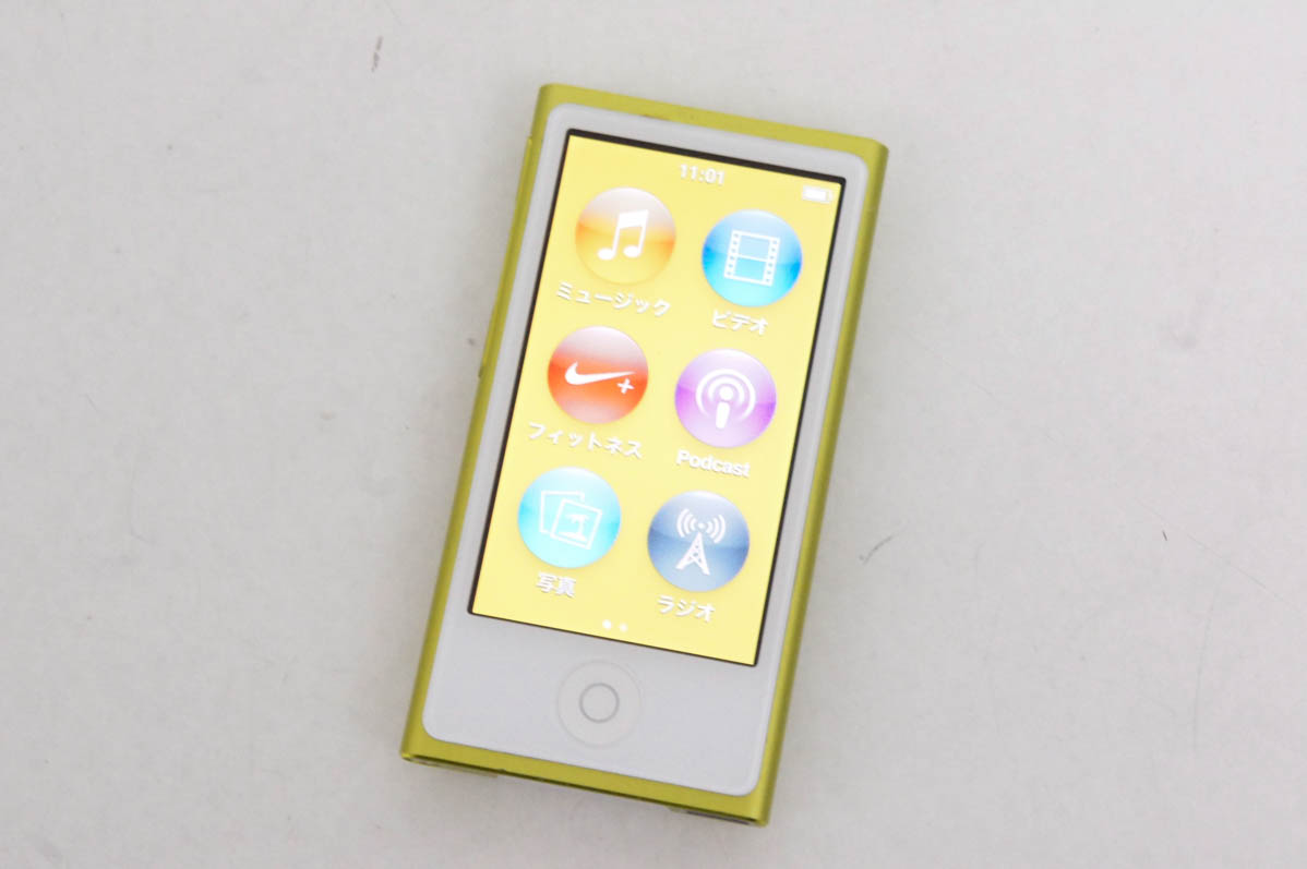 中古 Appleアップル 第7世代 iPod nano 16GB イエロー MD476J