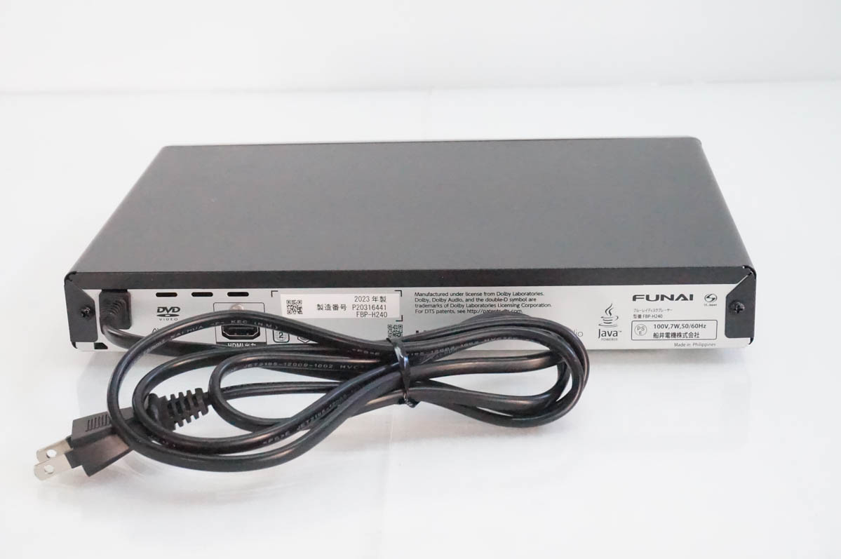 中古 FUNAIフナイ ブルーレイディスクプレーヤー FBP-H240 : エス