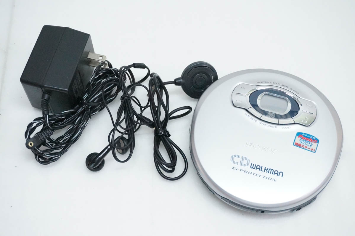 動作確認済み　SONY ポータブルCDプレーヤー D-E660リモコン付き 中古 C SONYソニー CD WALKMAN ウォークマン D-E660 : エスネット