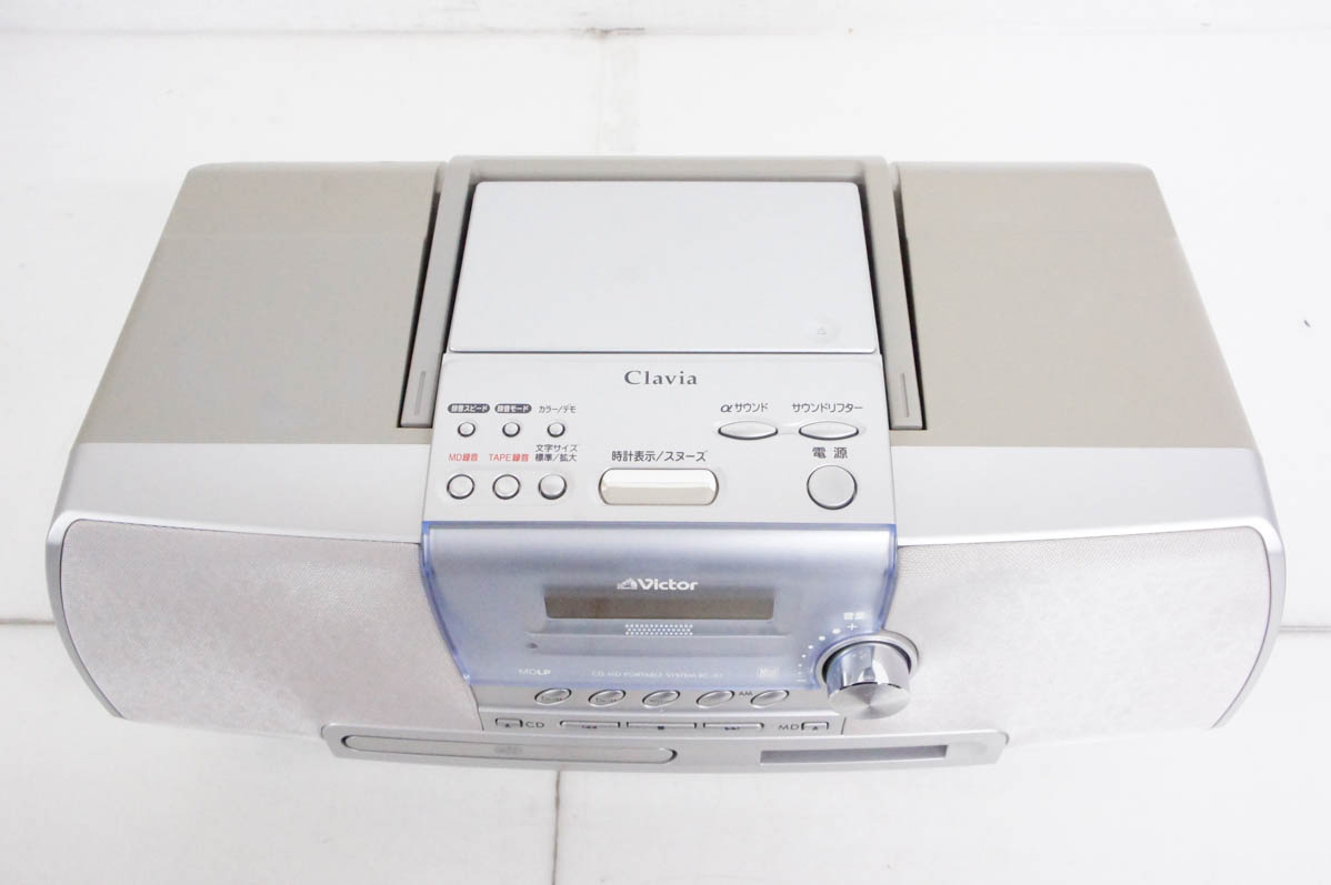 中古 JVC Victorビクター ポータブルシステム Claviaクラビア CD／MD